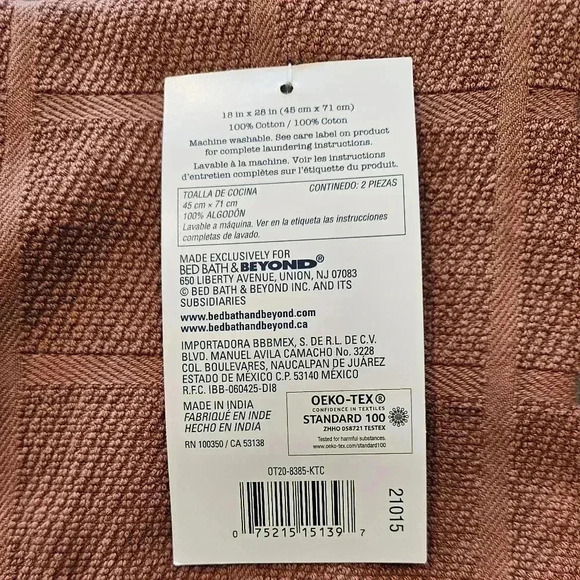 Our Table Everyday Solid Dish Cloths In Terracotta(Set Of 2) - Picture 3 of 3